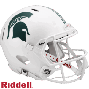 Michigan State Spartans Helmet Riddell Authentic Full Size Speed Style White