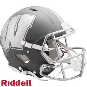 Wisconsin Badgers Helmet Riddell Authentic Full Size Speed Style Slate Alternate