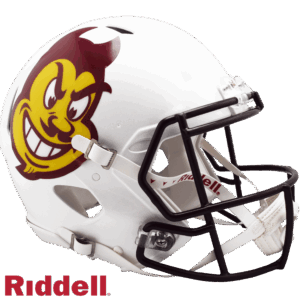Arizona State Sun Devils Helmet Riddell Authentic Full Size Speed Style White Sparky