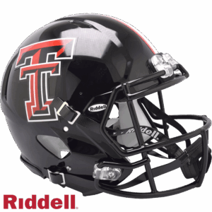 Texas Tech Red Raiders Helmet Riddell Authentic Full Size Speed Style Black