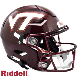 Virginia Tech Hokies Helmet Riddell Authentic Full Size SpeedFlex Style Maroon