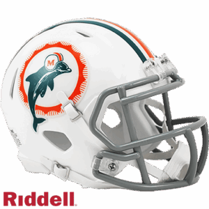 Miami Dolphins Helmet Riddell Replica Mini Speed Style Tribute