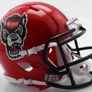 North Carolina State Wolfpack Helmet Riddell Replica Full Size Speed Style Red Tuffy Design
