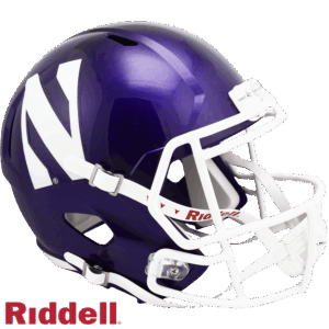 Northwestern Wildcats Helmet Riddell Replica Full Size Speed Style Purple