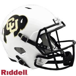 Colorado Buffaloes Helmet Riddell Replica Full Size Speed Style Matte White