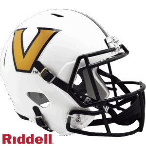 Vanderbilt Commodores Helmet Riddell Replica Full Size Speed Style White