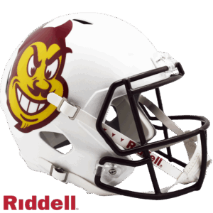 Arizona State Sun Devils Helmet Riddell Replica Full Size Speed Style White Sparky