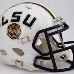 LSU Tigers Helmet Riddell Replica Mini Speed Style White Alternate