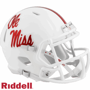 Mississippi Rebels Helmet Riddell Replica Mini Speed Style White