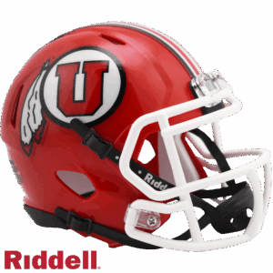 Utah Utes Helmet Riddell Replica Mini Speed Style Red