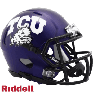 TCU Horned Frogs Helmet Riddell Replica Mini Speed Style Satin Purple
