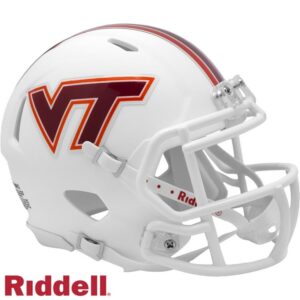 Virginia Tech Hokies Helmet Riddell Replica Mini Speed Style White