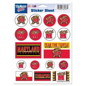 Maryland Terrapins Decal Sheet 5x7 Vinyl
