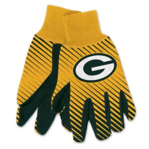 Green Bay Packers Gloves Two Tone Style Adult Size