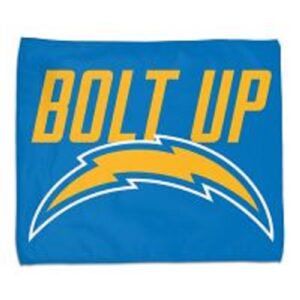 Los Angeles Chargers Towel 15x18 Rally Style Full Color