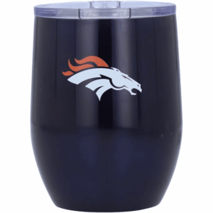 Denver Broncos Travel Tumbler 16oz Stainless Steel Curved