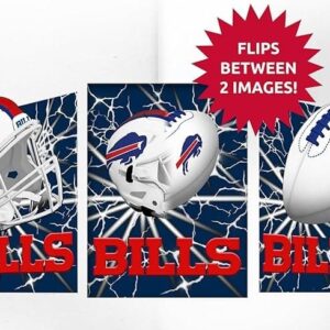 Buffalo Bills 3D Art Print 12x16 Lightning Flip