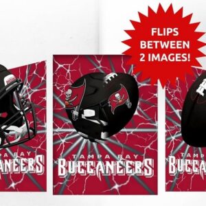 Tampa Bay Buccaneers 3D Art Print 12x16 Lightning Flip