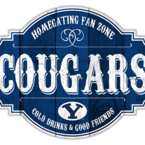 BYU Cougars Sign Wood 12 Inch Homegating Tavern