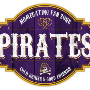 East Carolina Pirates Sign Wood 12 Inch Homegating Tavern