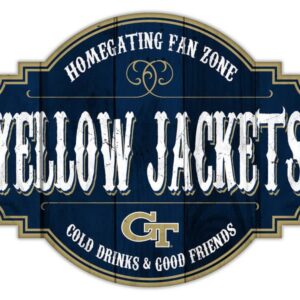 Georgia Tech Yellow Jackets Sign Wood 12 Inch Homegating Tavern
