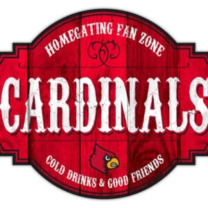 Louisville Cardinals Sign Wood 12 Inch Homegating Tavern