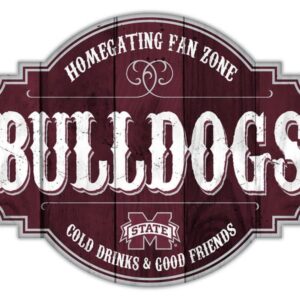 Mississippi State Bulldogs Sign Wood 12 Inch Homegating Tavern