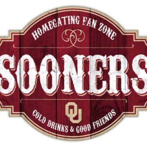 Oklahoma Sooners Sign Wood 12 Inch Homegating Tavern