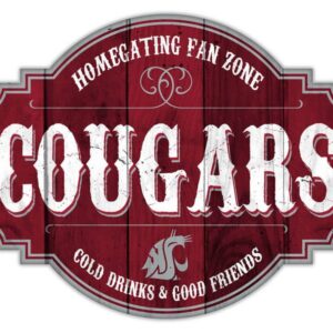 Washington State Cougars Sign Wood 12 Inch Homegating Tavern