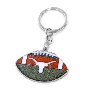 Texas Longhorns Keychain Football Glitter