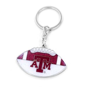 Texas A&M Aggies Keychain Football Glitter