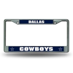 Dallas Cowboys License Plate Frame Chrome Printed Insert
