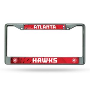 Atlanta Hawks License Plate Frame Chrome Printed Insert