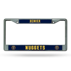 Denver Nuggets License Plate Frame Chrome Printed Insert