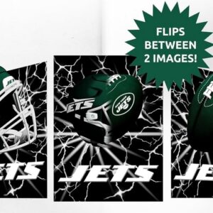 New York Jets 3D Art Print 12x16 Lightning Flip