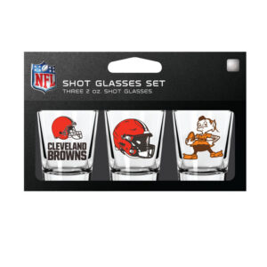 Cleveland Browns Shot Glass Set 3 Pack