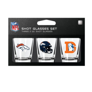 Denver Broncos Shot Glass Set 3 Pack