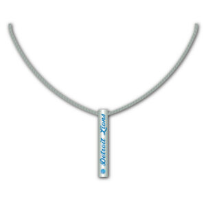 Detroit Lions Necklace Silver Bar