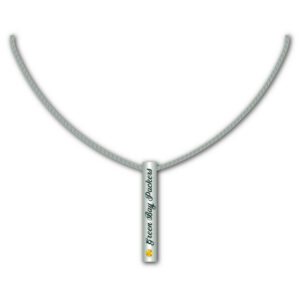Green Bay Packers Necklace Silver Bar