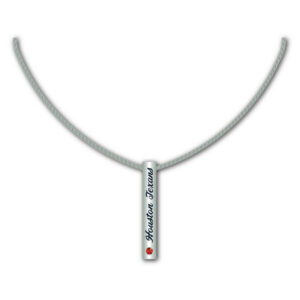 Houston Texans Necklace Silver Bar