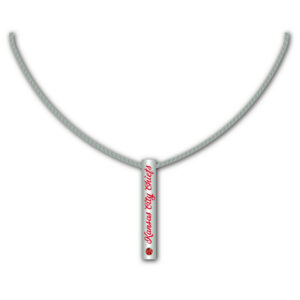 Kansas City Chiefs Necklace Silver Bar