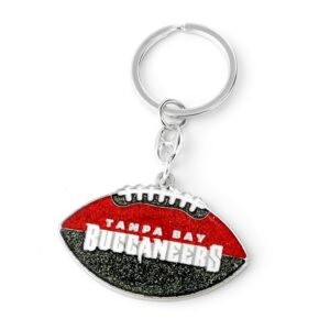 Tampa Bay Buccaneers Keychain Football Glitter