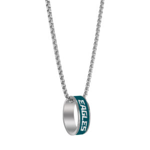 Philadelphia Eagles Necklace Fashion Ring Pendant Silver