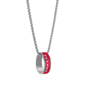 Houston Texans Necklace Fashion Ring Pendant Silver