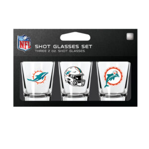 Miami Dolphins Shot Glass Set 3 Pack