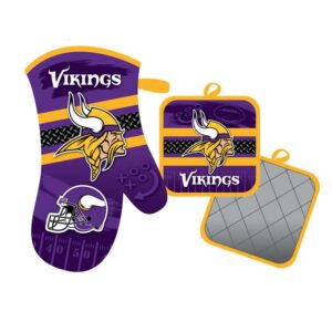 Minnesota Vikings Oven Mitt and Pot Holder Set