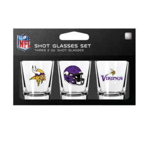 Minnesota Vikings Shot Glass Set 3 Pack