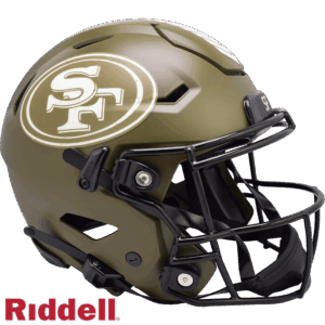 San Francisco 49ers Helmet Riddell Authentic Full Size SpeedFlex Style Salute To Service 2022