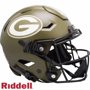 Green Bay Packers Helmet Riddell Authentic Full Size SpeedFlex Style Salute To Service 2022