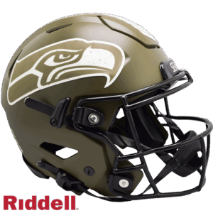 Seattle Seahawks Helmet Riddell Authentic Full Size SpeedFlex Style Salute To Service 2022